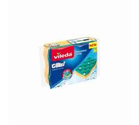 Vileda Glitzi Always Clean 2 Spugne Abrasive, Giallo/Verde (Confezione da 5)
