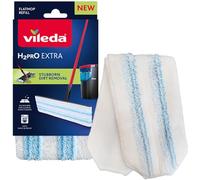 Vileda H2PrO Flat Mop Ricambio | Panno resistente in microfibra | Rimozione dello sporco ostinato | Facile da applicare | Lavabile in lavatrice | Per tutti i pavimenti