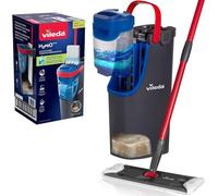 Vileda H2Pro Sistema lavapavimenti con piastra piatta, Separazione acqua pulita e sporca, Risparmio d’acqua, Funzionamento con una mano, Design compatto, Impugnatura ergonomica, Pulizia con microfibra