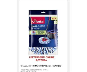 Vileda H2prO Inserto Mocio Microfibra Lavabile Testa Triangolare PEZZI 2