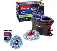 Vileda H2prO Mocio Rotante con Secchio a Due Camere - Box + Cartucce