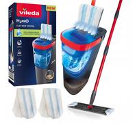 Vileda H2prO Mop piatto con 2 serbatoi, 2 ricambi microfibra, testa 360°