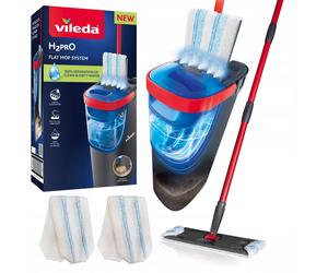 Vileda H2prO Mop piatto doppio serbatoio 1,2L + 2 ricambi microfibra