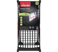 Vileda Infinity Flex Ultimate Stendibiancheria con griglia estensibile, in acciaio con finitura nero opaco, 30 mt stendibili, tubi extra spessi e ruote Vileda