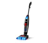 Vileda JetClean Aspirapolvere e Lavapavimenti Elettrico 3in1, Doppio Filtro, Due Serbatoi d'Acqua, Rullo in Microfibra, Cavo 7 Metri, 400 W, Rotoli, Nero