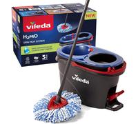 Vileda H2PrO Spin Mop Sistema lavapavimenti con centrifuga | Separazione acqua pulita e sporca | Sistema a due serbatoi | Strizzatura senza sforzo con pedale | Fiocco in microfibra | Design ergonomico