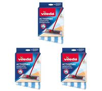Vileda LavaTutto Ricambio, Panno in Cotone e Microfibra, Ricambio per LavaTutto Vileda Sistema Lavapavimenti, Massima Assorbenza e Pulizia (Confezione da 3)