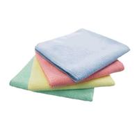 Vileda Micro Tuff plus - Panno in microfibra 5 pezzi, 38 x 38 cm, colore: Rosso