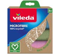 Vileda Microfibre Recycled Panni Multiuso, Multicolore, 3 Pezzi