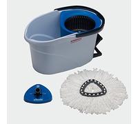 Vileda Mop Ultraspin mini starter kit con manico rosso, Set di Mop e Secchio, Microfibra, Plastica