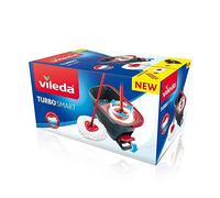 Vileda New Mocio Turbo Smart con Secchio a Pedale Piu 3 ricambi Inclusi in Microfibra