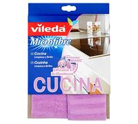 Vileda Panno Microfibra per Cucina con Speciali Bande Abrasive di Nylon, Disincrosta senza Graffiare - 1 Prodotto