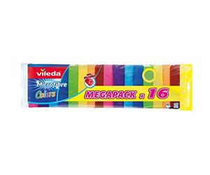 Vileda - Panno Multiuso Pulizia Colors Mega Pack, 1er Pack (1 X 16 Pezzi)