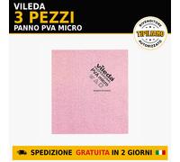 Vileda Panno PVA Micro Rosso 3 pz per Pulizia Casa