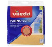 Vileda Panno Vetri + 30% Microfibra, Pulisce in profondità Senza Lasciare Aloni e Pelucchi, Confezione da 3 Pezzi
