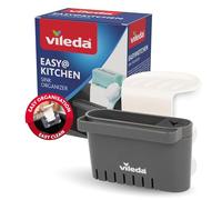 Vileda Portaspugna per Lavello - Senza Foratura - Portaspugna da Cucina con Ventosa - Mini Organizzatore per Lavello per Spugne e Spazzole - Organizer Lavello Cucina - Porta Spugne Lavello Cucina