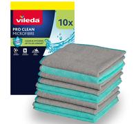 Vileda ProClean Multipack 10 Panni in Microfibra | Enzimi Attivi per Igiene Prol