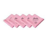 Vileda Professional, Panno PurMicro Active, Rosso, 5u, Microfibra alte prestazioni, Rivestimento PUR, Antimacchia superfici lisce, Vetro e Inox, Alta assorbenza, Durevole, Disponible 5 colori, 38x35cm