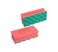 Vileda Professional,Spugna Abrasiva PurActive,Rosso,10pz,14x6cm,Antigraffio