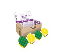 Vileda, PUNCH Spugna Piatti, 4 Pezzi - Spugne da Cucina Flessibili e Antigraffio