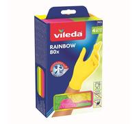 Vileda Rainbow-Guanti in Nitrile, M, Multicolore, 80 unità (Confezione da 1)