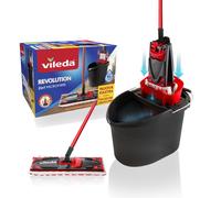Vileda Revolution Box Sistema lavapavimenti con Secchio e Piastra Piatta 2 Panni