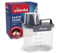 Vileda Scatola Detersivo 1100ml grigia - Pratico Contenitore per Detersivo in Polvere - Include Misurino per un Dosaggio preciso - Ermetico e Salvaspazio