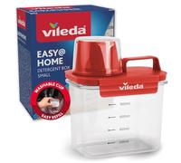Vileda Scatola Detersivo 1100ml rossa - Pratico Contenitore per Detersivo in Polvere - Include Misurino per un Dosaggio preciso - Ermetico e Salvaspazio