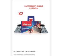 Vileda Scopa Classica 2 in 1 da Interni Pulizie Polvere Capelli 2 PEZZI sporco