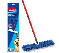 Vileda Microfibre Flip Mop Pet PRO, Rosso, Grande