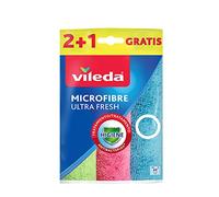 Vileda Set di 3 panni in microfibra UltraFresh con trattamento antibatterico, dimensioni 30 x 30 cm, 3 pezzi