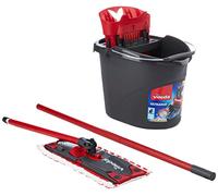 Vileda Ultramax - Set completo 2 in 1, con manico, rivestimento in microfibra e secchio con Powerpresse, per tutti i pavimenti duri, confezione ecologica
