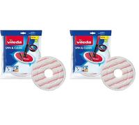 Vileda Spin & Clean Ricambio Spinmop Lavapavimenti, Bianco (Confezione da 2)