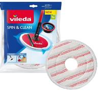 Vileda Spin & Clean Ricambio SpinMop Lavapavimenti inserzione da 3 Unità bianco