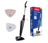Vileda Steam PLUS con Power Pad|scopa a vapore|pulizia e igiene con il vapore|elimina fino al 99.9% dei batteri e virus|ideale per tappeti, moquette e tutti i tipi di pavimento|senza uso di detergenti
