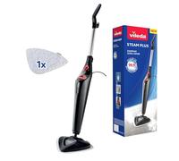 Vileda Steam PLUS | scopa a vapore | pulizia e igiene con il vapore | elimina fino al 99.9% dei batteri e virus | ideale per tappeti, moquette per tutti i tipi di pavimento | senza uso di detergenti