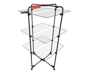 Vileda Stendibiancheria verticale Mixer 3 Ultimate | 30 m di spazio di stenditura | Modulabile | Facile da manovrare e trasportare | Ruote piroettanti | Spazio extra per piccoli capi e calzini