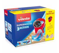 Vileda SuperMocio box sistema a mocio e secchio Serbatoio singolo Nero, Rosso