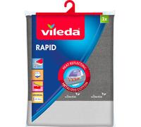 VILEDA Telo Copriasse da Stiro in Cotone 1300 x 450 mm Grigio - VIL001494 Rapid