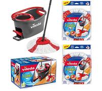 Vileda Turbo easyw Anello & Clean Kit completo testa di ricambio scopa mocio con secchio e strizzatrice Power Plus 2 x Turbo