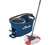 Vileda Turbo EasyWring & Clean - Set completo di lavapavimenti, mocio e secchio con centrifuga, blu