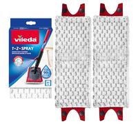 Vileda UltraMax 1-2 cuscinetti in microfibra di ricambio, microfibra, bianchi, confezione da 2