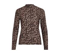 Vila - Vileoa L/S High Neck Top - Noos Marrone - Abbigliamento M Marrone
