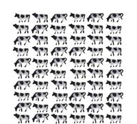 Vilgftyiet 1:150 N Scala Mucche 60Pcs Dipinto Plastica Modelli di Bestiame per Modello Ferroviario Scenario Diorami Treno Accessori Pastore Fattoria Set