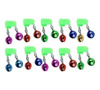 Vilgftyiet 10 allarmi da pesca con clip per pesca notturna, doppio per campane ad anello, compatibili con la maggior parte delle canne da pesca, in acciaio inossidabile e plastica