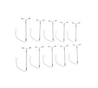 Vilgftyiet 10pcs HO Scala Lampioni Stradali Modello Ferroviario LED Lampione Postale Bianco 2-Testa 14cm Palo In Acciaio per Layout Città Sandbox