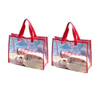 Vilgftyiet 2 borse trasparenti per eventi approvati dallo stadio, 50 x 35 x 18 cm, in PVC impermeabile, materiale resistente agli strappi con manici robusti, ideali per concerti, spiaggia e uso