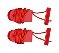 Vilgftyiet 2 chiavi di sicurezza magnetiche di ricambio per tapis roulant per la maggior parte dei modelli, tra cui NordicTrack e ProForm, in ABS rosso rettangolare con forte connessione magnetica, 15