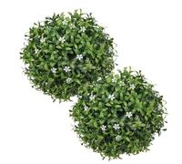 Vilgftyiet 2 palline di fiori artificiali da 25 cm, pianta topiaria finta | Queste palline artificiali resistenti alle intemperie non richiedono irrigazione per una vegetazione senza sforzo.