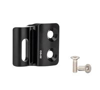 Vilgftyiet Adattatore deragliatore anteriore per SRAM per bicicletta, in lega di alluminio, supporto per deragliatore anteriore con altezza regolabile, compatibile con cappuccio fisso, nero/rosso